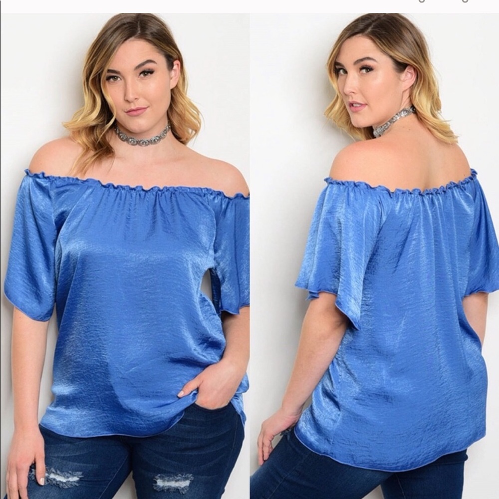 NWT Blue Plus Size Top
